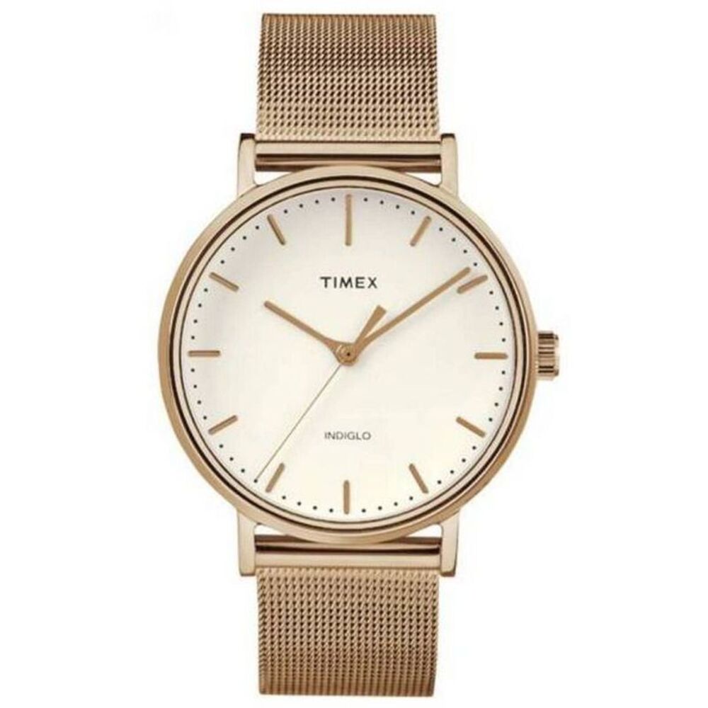 Timex Fairfield Gold-Tone Mesh Ladies Watch